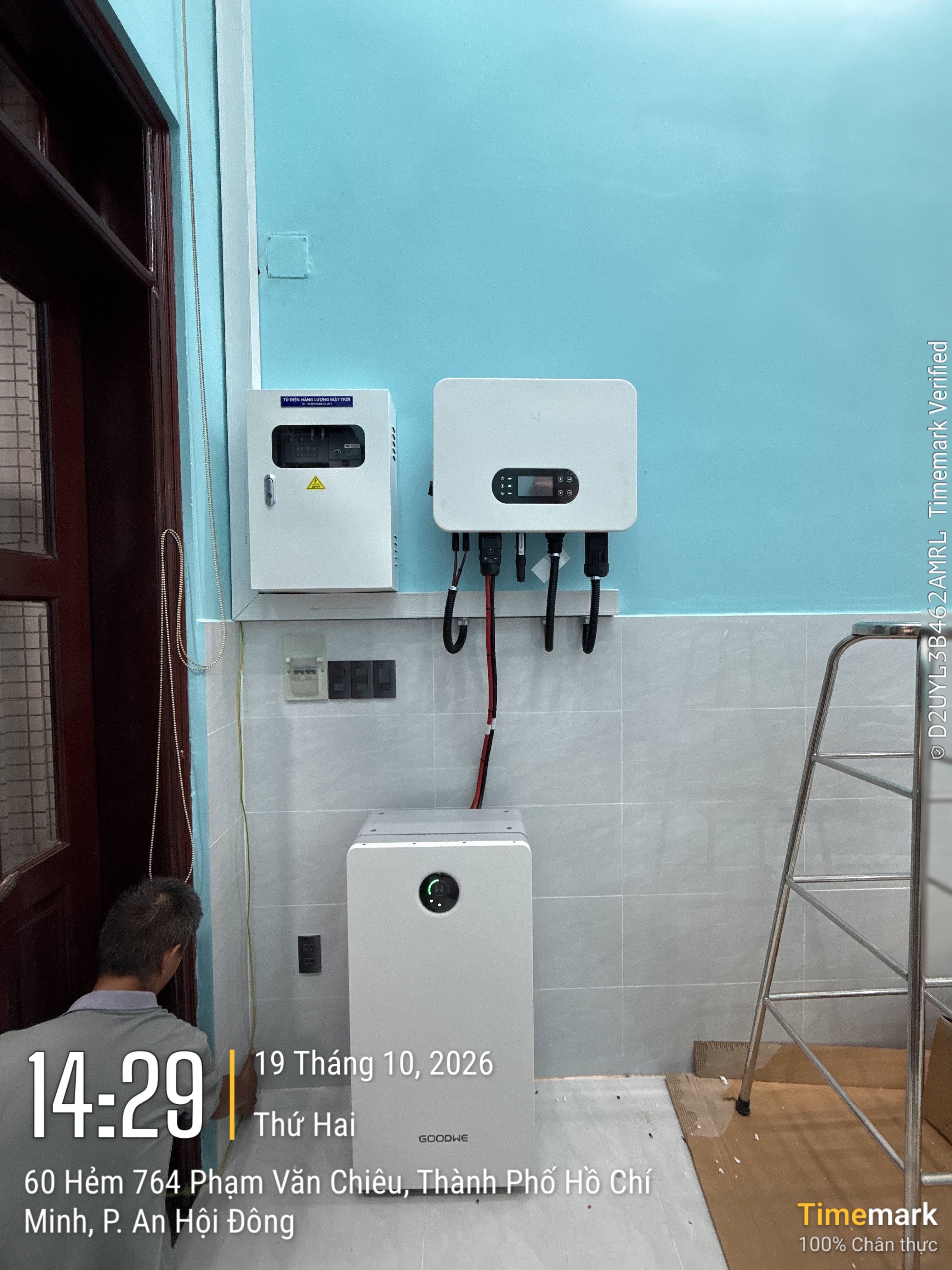 Thi công hệ thống điện năng lượng mặt trời nhà anh Đức Gò Vấp